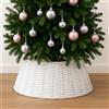 Virsus Gonna Copri Base per Albero di Natale in Vimini 403, Diametro 40/60 cm e altezza 25 cm, Colore Bianco, Supporto Intrecciato, Decorazioni e Addobbi Natalizi