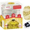 GINMA - Luci Natale LED Interno e Esterno con 8 Effetti Luce, Certificate IP44, Basso Consumo e Impermeabili - Cavo Trasparente (Oro, 35 Metri (500 LED))
