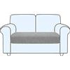SHUOJIA Copriseduta Divano, Fodera per Cuscino Indipendente, Antiscivolo Copriseduta Divano Elasticizzato Copri Cuscini Divano 1/2/3/4,Protezione del Cuscino Sedile del Divano (Light Grey,2-Seater)