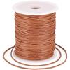 Craftdady Sienna Corda intrecciata e cerata in cotone, 1,5 mm, similpelle, con bobina per collane fai da te, bracciali, creazione di gioielli, 91,4 m
