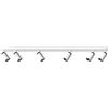 EDO Lampada Faretti da Soffitto Orientabili MALGA DUO 6 GU10 Bianca e Nera, Faretti 6 Luce, Faretto da Parete Interno per Barra, Lampadario Moderna Plafoniera per Camera da Letto Cucina Soggiorno