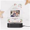 Wanapix | Lampada 3D Personalizzata con Foto e Testo | Lampada Casa | Cavetto USB incluso | Luce LED Multicolore | Decorazione Natalizia | 19x21 cm | Buon Natale