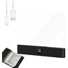 Opdestn Lampada da Lettura a LED Portatile, Lampada da Libro Piatta, Trasparente Ricaricabile con 3 Colori e Timer, Book Reading Light, Pannello Dimmerabile, Luce a Pagina Interas