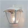 Planetitaly Lanterne da Esterno LED 8W E27, Applique da Esterno a Parete Vintage, Impermeabile, Luce Esterna per Giardino, Ingresso, in Alluminio con Lampadina 2700K Inclusa (Bianco)