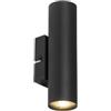 Qazqa jeana - LED Dimmerabile Appliques dimmer incluso Moderno - 2 luce - L 5.4 cm - Nero - Moderno - Soggiorno I Camera da letto I Sala da Pranzo I Cucina