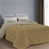 Dorian Home Trapunta Invernale Singola, Piumone Singolo Double Face, Trapunta Invernale 170x270 cm Made in Italy, Nocciola/Tortora