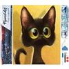 Figured'Art Diamond Painting Art 5D kit completo 40x50cm Tela Arrotolata Interamente da Ricoprire di Diamonds Quadrati - Gattino sorpreso - Pittura Diamante - Attività Creativa per Adulti