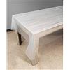 DecoMeister Pellicola Trasparente per Tavolo 140x300 cm - Protezione Tavolo Impermeabile e Antimacchia - Pellicola protettiva per sala da pranzo e giardino - Tovaglia Facile da Tagliare - Opaco Linee