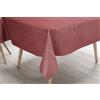 La biancheria per la casa Tovaglia LIMA Rossa - Tela Cerata Plastificata PVC Lavabile Antiscivolo Effetto Lino - Made in Italy Cm. 140x140 x4 persone