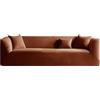 KYJSW Velluto Copridivano Chesterfield 1/2/3/4 Posti Fodera Per Divano Elasticizzato Fodere Per Cuscini Antiscivolo Antimacchia Lavabile (Caffè rosso,LOVESEAT)