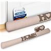 Beautissu Paraspifferi Imbottito per Porta e finestra Tuuli He L120xP8xA8 cm in Poliestere - paraspiffero Universale porte e finestre - paravento sottoporta Isolante - Contro Il Freddo - Beige