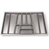 SOTECH ORGA-BOX® II Inserto Portaposate per Nobilia Cassetto da 80 (462 x 805 mm) grigio argento
