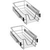 LZQ Cassetto telescopico da cucina, 2 x 30 cm, per armadio, camera da letto, cestello estraibile per armadietto