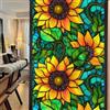 WAZUBC 2 Pezzi Pellicola per Finestre in Vetro Colorato, 45 x 100cm Pellicola Adesiva Statica in PVC Opaca per Privacy su Vetri delle Finestre, Soggiorno, Decorazione Casa Feste (Stile W)