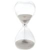 Generic Clessidra da bomboniera altezza 10cm timing 3 minuti circa sabbia di vari colori bomboniere per cerimonia articolo regalo (Sabbia Argento)