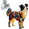yakermur Lampada a LED per tavolo, luce notturna in resina per comodino, a forma di cane, per camera da letto, soggiorno, camera da letto e mensola