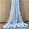Anevous Tessuto in tulle da cucire, 3 m x 150 cm, in morbido tulle, al metro, tessuto decorativo per decorare, in tulle, per matrimonio, abito in tulle, decorazione per cerimonie, blu cielo