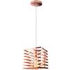 iDEGU Lampadario a sospensione moderno design a cubo gabbia lampada sospensione vintage industriale metallo lampada da soffitto retrò per sala da pranzo, camera da letto, soggiorno, 16 cm, oro rosa