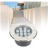 GUODDM Fari Da Incasso A LED For Esterni - Faro Subacqueo For Laghetto, Lampada Da Giardino Interrata 220V, Faro Da Incasso A Terra For Esterni Impermeabile IP67, Acciaio Inossidabile(Warm White,12w(220V))