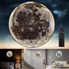 LOGT LED Luna lampada da parete moderna dimmerabile con telecomando Applique da Parete Luna lampada da notte lampada rotonda decorazione lampada ultra sottile paralume acrilico lampada da comodino,50cm