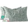 Dorian Home - Federe Cuscino Letto 50x80 Cotone 100% Puro, Morbido e Certificato, Coppia di 2 Federe Abbinate da Aggiungere al Set Copripiumino, Federa Cuscini 4 Stagioni con Comoda Patella di 18 cm