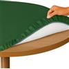 BIANCALUNA | Copritavolo Rotondo Genius Tinta Unita | Elasticizzato | Anti Macchia | 97% Poliestere | Elastico - Ø 115-135 cm | Made in Italy (Verde)