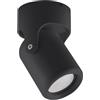 Licht-Erlebnisse Faretto da soffitto nero Ø 7,6 cm piccolo a 1 luce GU10 orientabile lampada da soffitto cucina corridoio faretto da soffitto soggiorno
