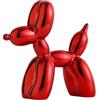 YOYUMI Mini Scultura Cane Palloncino Statue - Decorazione in Resina con Superficie Brillante, Decorare il Soggiorno Camera da Letto Vetrina e Ufficio, Rosso 9,5 * 9,5 * 4 cm