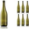 Firmadigaranzia srl 40 PZ - BOTTIGLIA EMILIANA PER VINO E SPUMANTE PROSECCO 750 ML CON PREDISPOSIZIONE TAPPO CORONA 29 MM COLORE UVAG - BOTTIGLIA PER VINI VUOTA PREGIATI PER TAPPI CORONA SUGHERO E PLASTICA