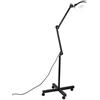 Greensen Lente d'ingrandimento Verticale 5X Lampada Terra a LED, Lampada con Lente D'ingrandimento Regolabile Luce di bellezza per Salone di Bellezza Tattoo Skin Stand Studio mobile Massaggio Estetista