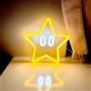HFHungkeong Insegne al neon a LED con simpatiche stelle che si illuminano al neon, lampada artistica da parete per camera da letto dei bambini, dormitorio e sala giochi, alimentata tramite USB o a batteria,