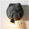 TkTsjtle Applique da parete Bulldog francese E26 Applique in resina Bulldog Lanterna da parete creativa Illuminazione a parete a forma di testa di animale per studio Sala da pranzo Bar (Colore: Nero)