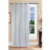 GBiancheria Tenda Semitrasparente Madrid 140x290 cm con Anelli in Alluminio Ø4 cm - Tendaggio Singolo Jacquard Fil Coupé, Motivo Onde/Spirali - Bianco, Grigio, Tortora, Bordeaux, Salvia, Ottanio (Salvia)