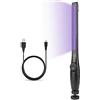 KAIBSEN Sterilizzatore a luce ultravioletta Lampada germicida UV portatile Tasso antibatterico Lampada UV 99% senza prodotti chimici per auto/area casa/rotazione a 360 ° / ricarica USB