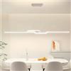 DXYD Lampada a sospensione moderna da 150 cm con telecomando, lampadario a LED per isola cucina, dimmerabile 3000-6000k, lampada moderna nera per cucina, tavolo da pranzo, studio (Bianco, 150cm)