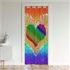 Loussiesd - Tende per finestre arcobaleno, motivo cuori colorati, decorazione per ragazzi, adolescenti e adulti, tema: L'amore è amore, coprifacciata per armadio, tenda per camera da letto e