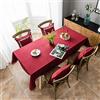AMCER Tovaglia in Cotone e Lino 90x190cm, Tovaglie quadrate, Antimacchia per Resistenza alle Rughe Resiste all'umidità Anti Macchia, per Decorazione Tavola da Pranzo Cucina - Rosso