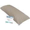 Tex family Federa Queen per Cuscino Letto Maxi Misura cm. 55 X 160 - Tortora