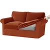 KYJSW Copridivano in Velluto 1/2/3/4 Posti, Copridivani Ektorp Elasticizzato Antiscivolo con Fodera Separata per Schienale E Federa per Cuscino (Arancione,2 Posti 5 PCS)