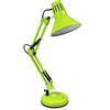 VR VETRINEINRETE Vetrineinrete® Lampada da scrivania con braccio snodabile luce da tavolo in metallo orientabile con morsetto incluso attacco per lampadine E27 per casa ufficio cameretta (Verde) P8