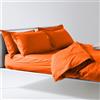 Lisola Set Lenzuola Una Piazza E Mezza, Parure Lenzuola in Cotone Pregiato, Made in Italy, Lenzuolo Sopra 200x290cm + 2 Federe 50x80cm, Tinta Unita. Modello: Tortona, Arancio