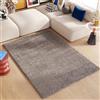 TAPISO Essence Tappeto Shaggy a Pelo Lungo Nero Tinta Unita Morbido Moderno Design Rettangolare Soggiorno Camera da Letto ÖKOTEX, Polipropilene, Grigio., Rechteck 240 x 330 cm