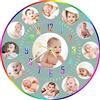 S&H&OU Orologio da parete personalizzato, orologi da parete con foto per l'arredamento del soggiorno con foto, orologio da parete silenzioso per bambini, orologio da parete con foto personalizzata