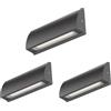 ledscom.de Applique a 3 LED/luce per scale SEGIN per esterni, IP54, a profilo ribassato, downlight, antracite opaco, squadrata, 6,2 W, 566 lm, bianco caldo