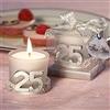 Vasara Confezione da 10 Candele 25° Anniversario in Scatola Regalo - Nozze d'Argento