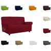 Home Tresor - Copridivano 3 Posti Elasticizzato Universale| Salvadivano Elasticizzato Antimacchia, Antiscivolo Color Bordeaux