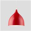 Mengjay Metallo lampadario Luce pendente Industriale Lampada a Sospensione da Soffitto Stile Vintage Industriale Attacco E27 Plafoniera Retro Paralume in Metallo Alluminio soffitta caffè (rosso)