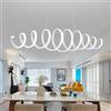 Lxysy Lampadario moderno a spirale a LED per sala da pranzo, stile europeo creativo, design elegante adatto per il soggiorno, illuminazione del bar