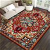 PEIHUODAN Tappeto Salotto Orientale Persiano Pelo Corto - Tappeti Soggiorno Tappeto in Stile Marocchino Bohémien - Astratto Multicolore Tappeti Camera da Letto - Tappeti Salotto (Colore1,160x230cm)