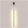 Generic Luce Pendente Lampada da Soffitto A LED Lineare in Alluminio per Sala da Pranzo Isola Cucina Sala da Pranzo Bar Camera da Letto Lampada a Sospensione Lunga Altezza Regolabile Nera (Luce Calda 100 Cm)
